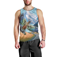 New Zealand South Island Men Tank Top Te Waipounamu Aoraki Kea Bird
