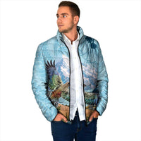 New Zealand South Island Padded Jacket Te Waipounamu Aoraki Kea Bird - Polynesian Pride