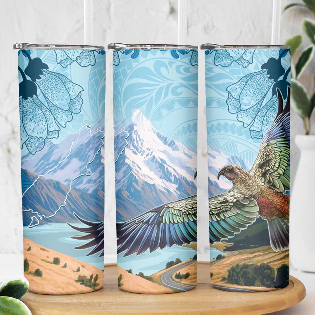 New Zealand South Island Skinny Tumbler Te Waipounamu Aoraki Kea Bird
