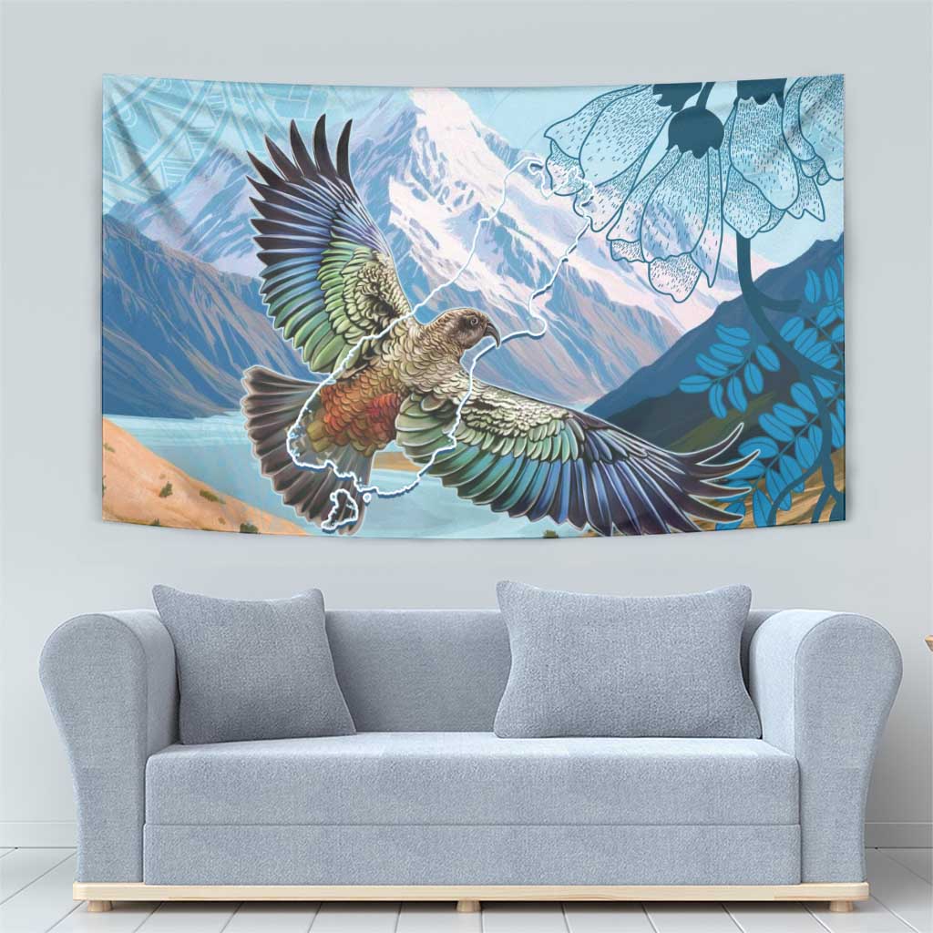 New Zealand South Island Tapestry Te Waipounamu Aoraki Kea Bird LT14 - Polynesian Pride