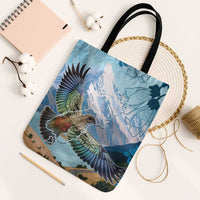 New Zealand South Island Tote Bag Te Waipounamu Aoraki Kea Bird - Polynesian Pride