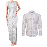 Polynesia Brain Cancer Awareness Couples Matching Tank Maxi Dress and Long Sleeve Button Shirt In May We Wear Grey