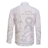 Polynesia Brain Cancer Awareness Family Matching Summer Maxi Dress and Hawaiian Shirt In May We Wear Grey