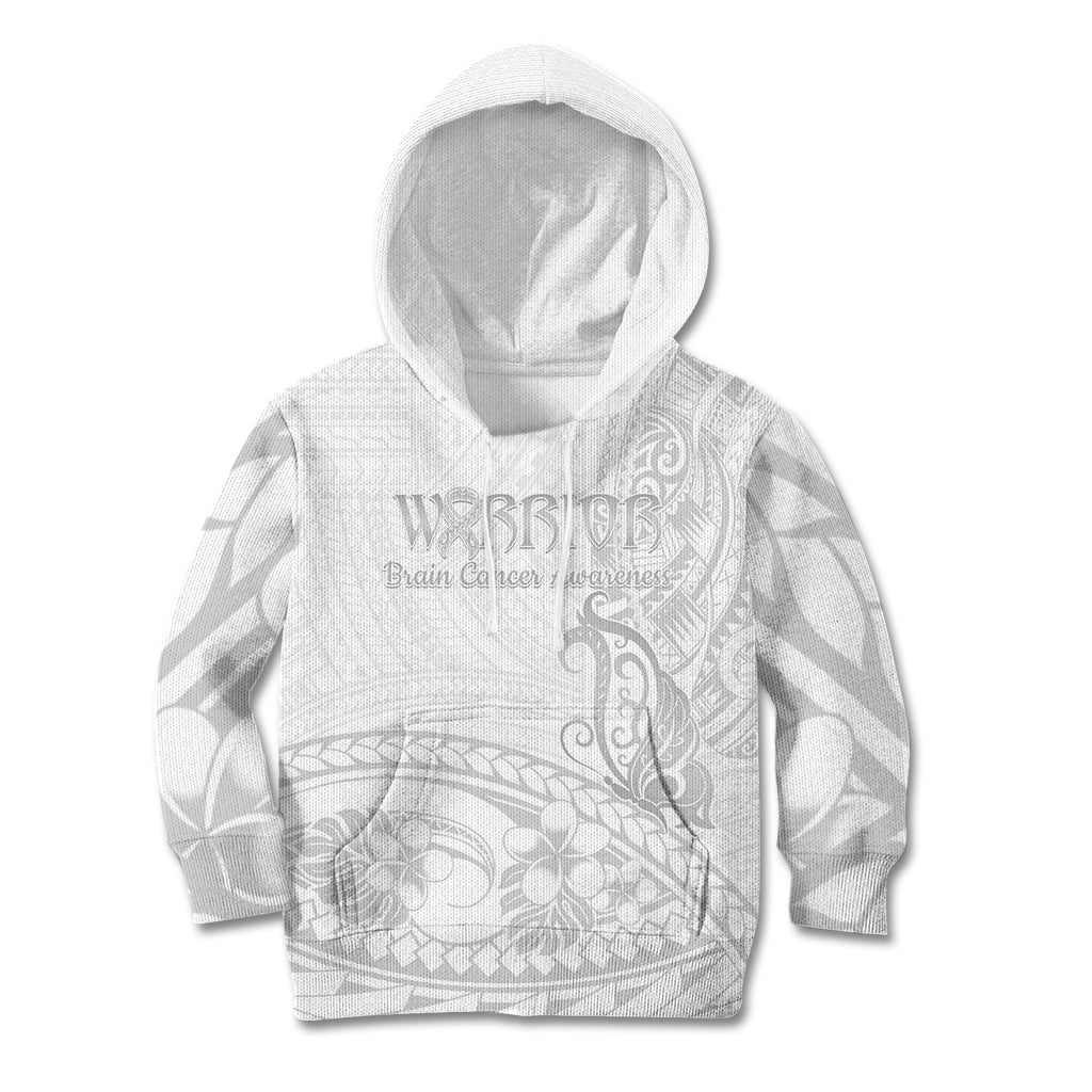 Polynesia Brain Cancer Awareness Kid Hoodie In May We Wear Grey