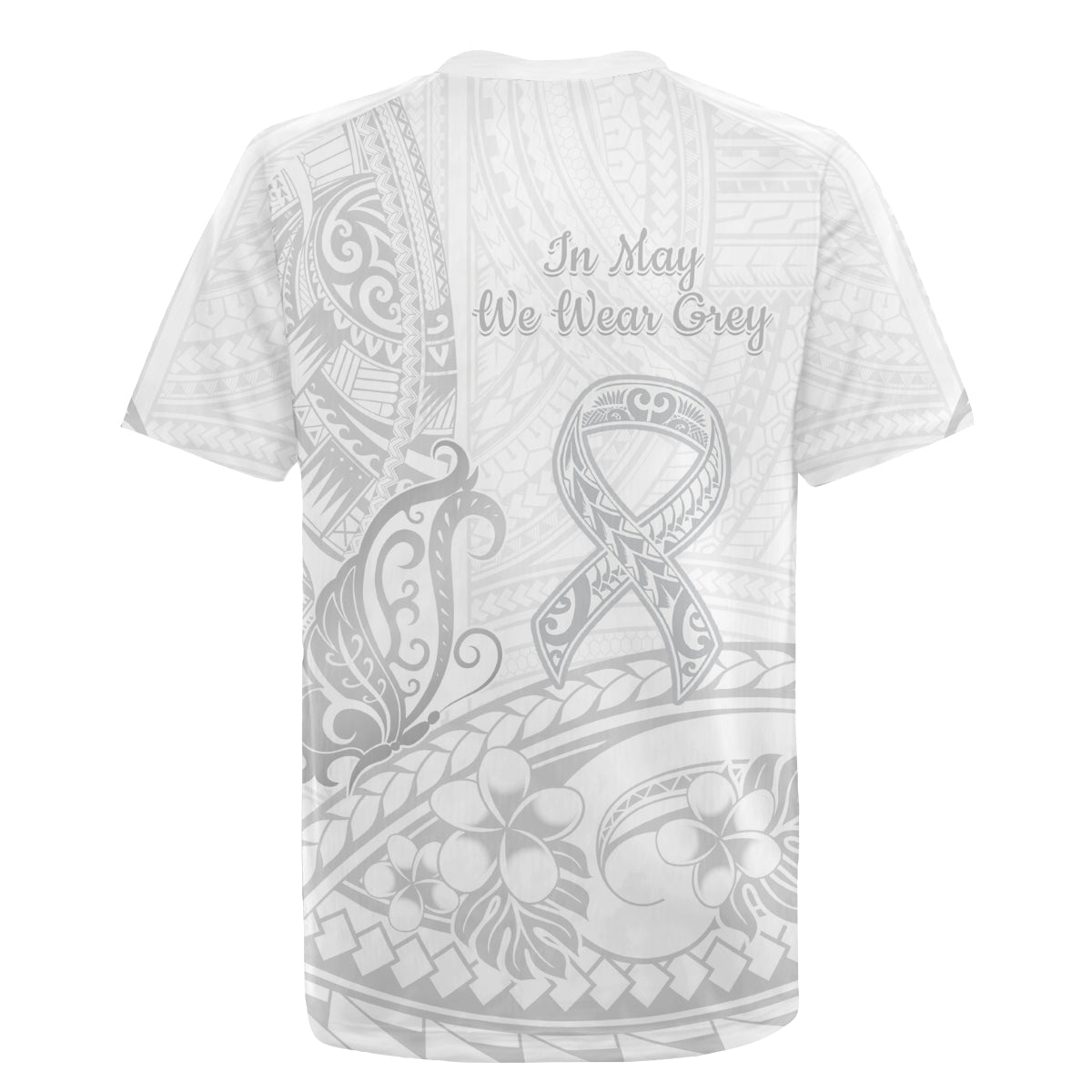 Polynesia Brain Cancer Awareness Rugby Jersey In May We Wear Grey