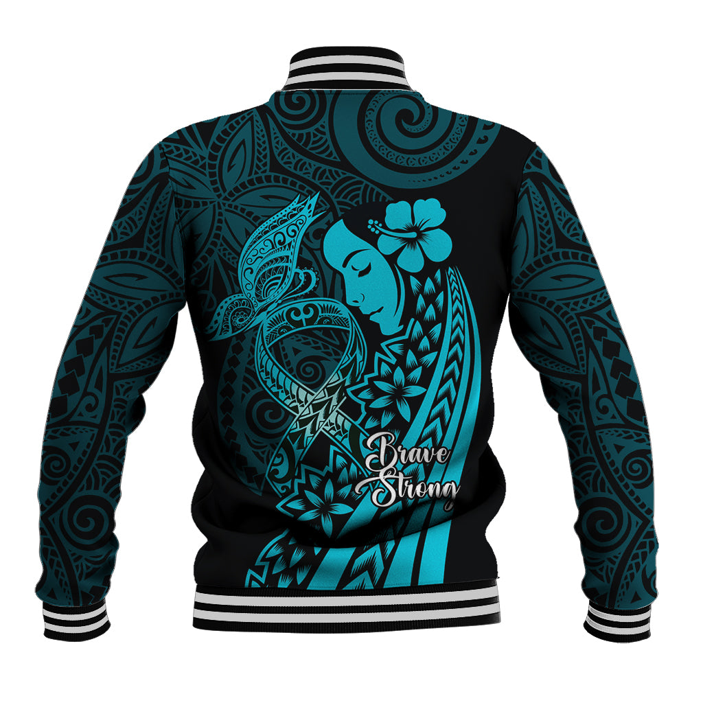 Polynesia World Ovarian Cancer Day Baseball Jacket You Matter Polynesian Women LT14 - Polynesian Pride