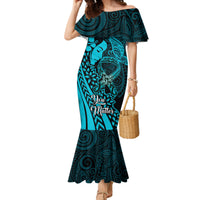 Polynesia World Ovarian Cancer Day Family Matching Mermaid Dress and Hawaiian Shirt You Matter Polynesian Women