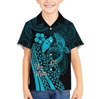 Polynesia World Ovarian Cancer Day Kid Hawaiian Shirt You Matter Polynesian Women LT14 Kid Teal - Polynesian Pride