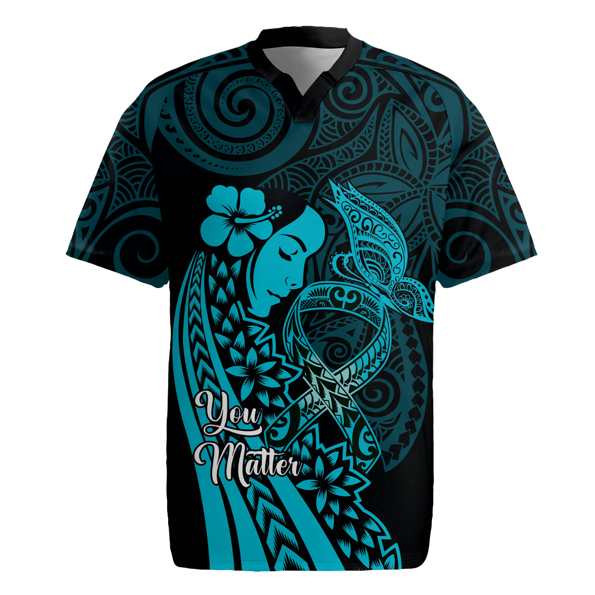 Polynesia World Ovarian Cancer Day Rugby Jersey You Matter Polynesian Women