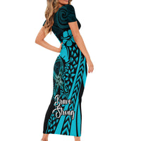 Polynesia World Ovarian Cancer Day Short Sleeve Bodycon Dress You Matter Polynesian Women