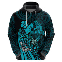 Polynesia World Ovarian Cancer Day Zip Hoodie You Matter Polynesian Women