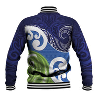 Southland New Zealand Baseball Jacket Maori Koru Flag Color