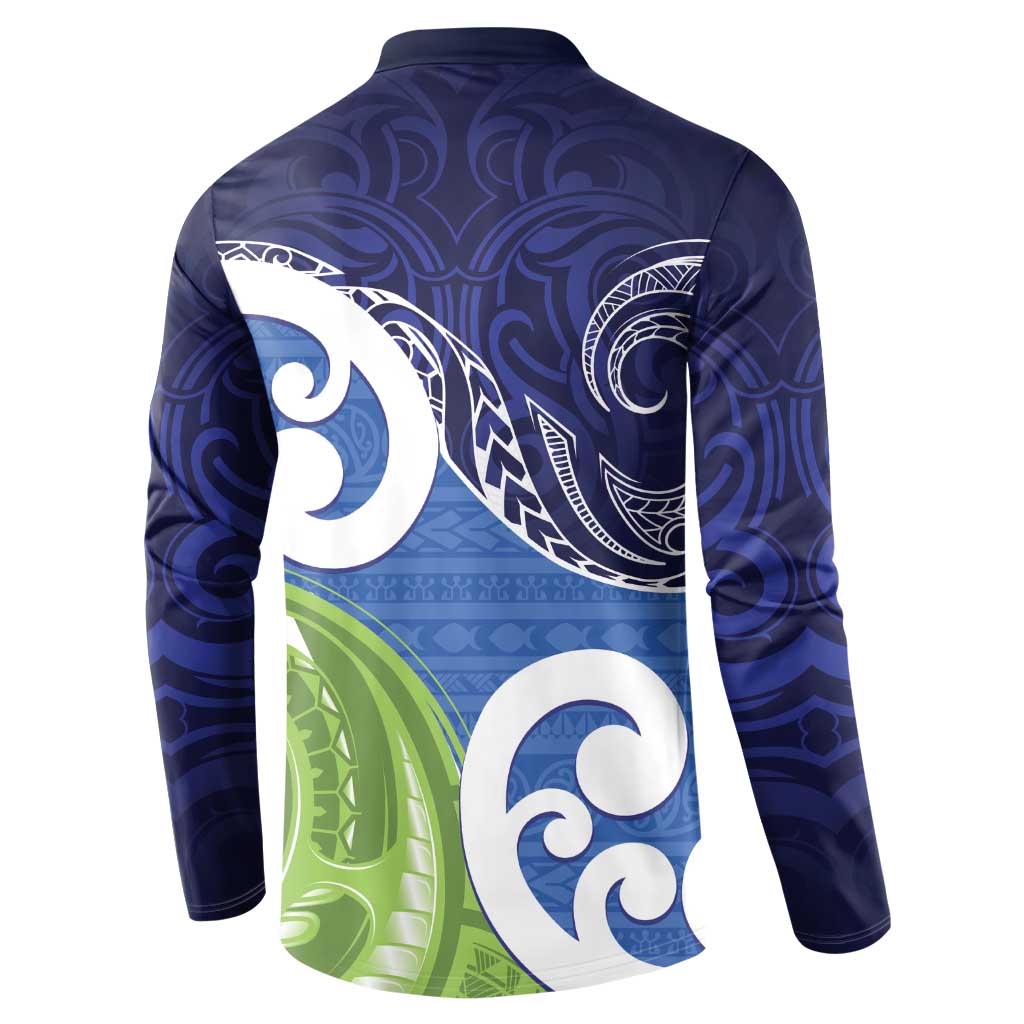 Southland New Zealand Button Sweatshirt Maori Koru Flag Color