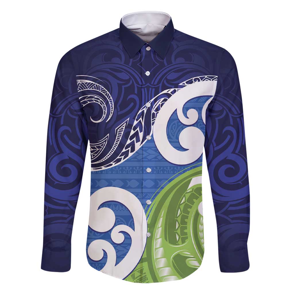 Southland New Zealand Family Matching Short Sleeve Bodycon Dress and Hawaiian Shirt Maori Koru Flag Color