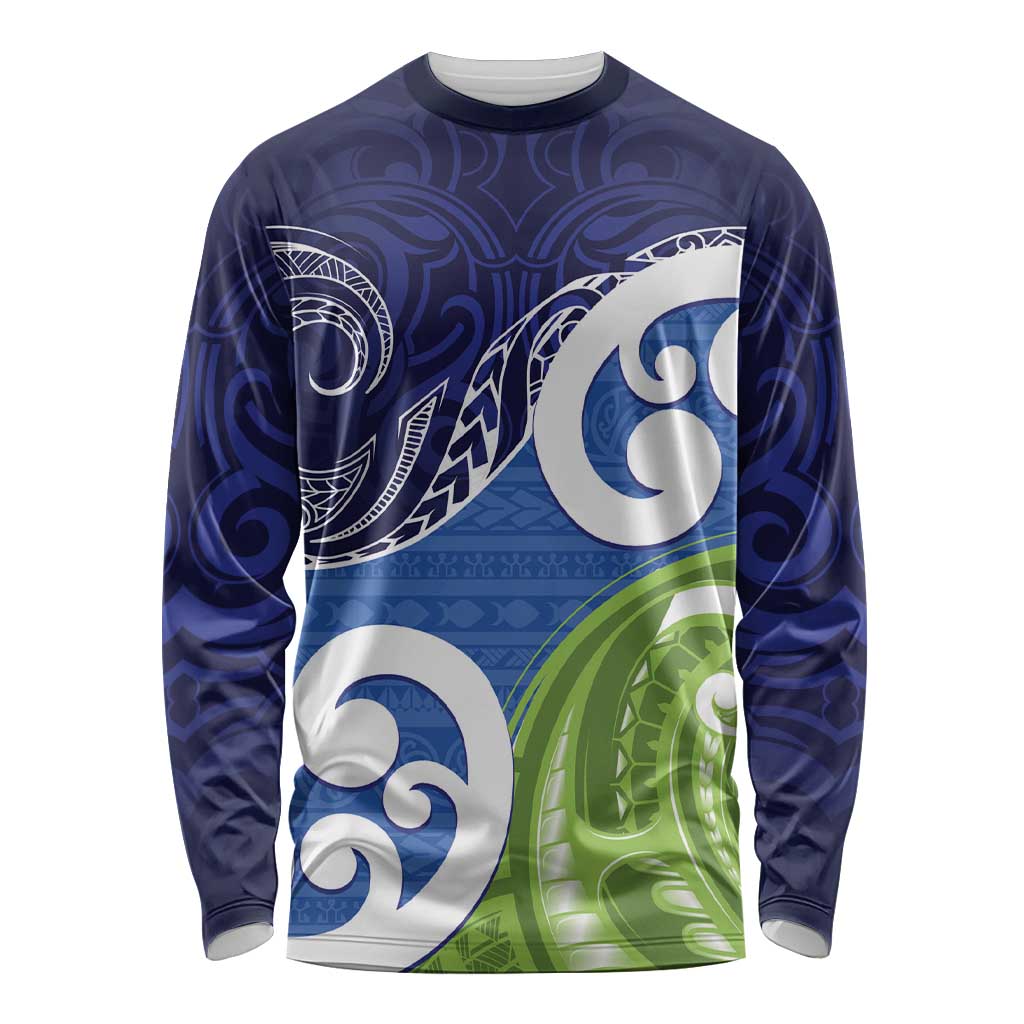 Southland New Zealand Long Sleeve Shirt Maori Koru Flag Color