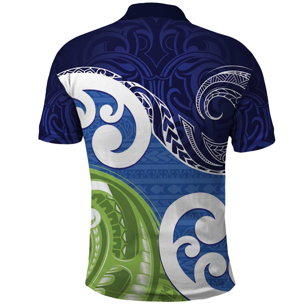 Southland New Zealand Polo Shirt Maori Koru Flag Color