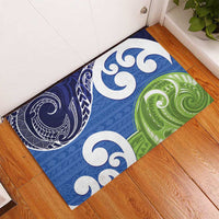 Southland New Zealand Rubber Doormat Maori Koru Flag Color