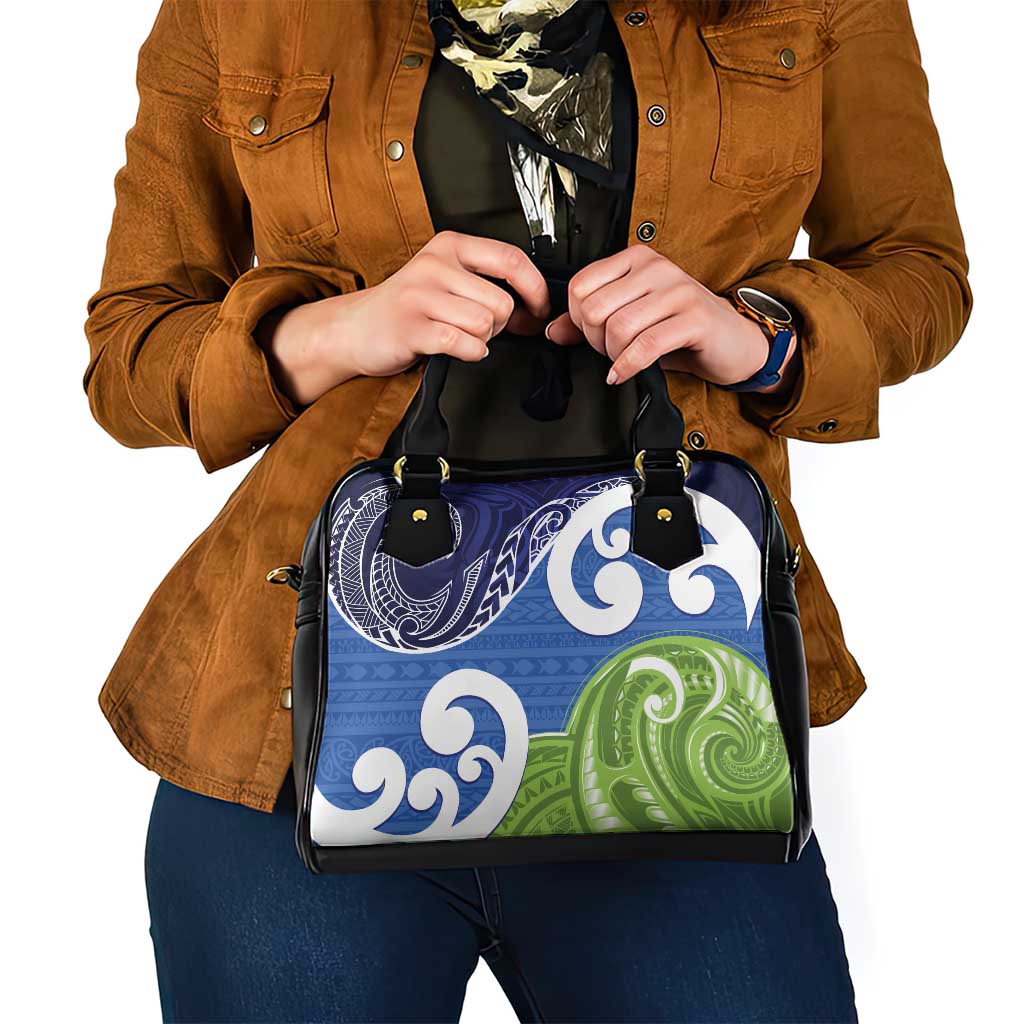 Southland New Zealand Shoulder Handbag Maori Koru Flag Color