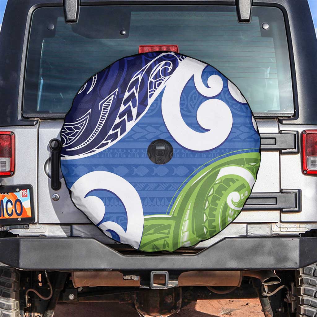 Southland New Zealand Spare Tire Cover Maori Koru Flag Color