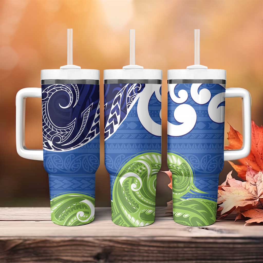 Southland New Zealand Tumbler With Handle Maori Koru Flag Color