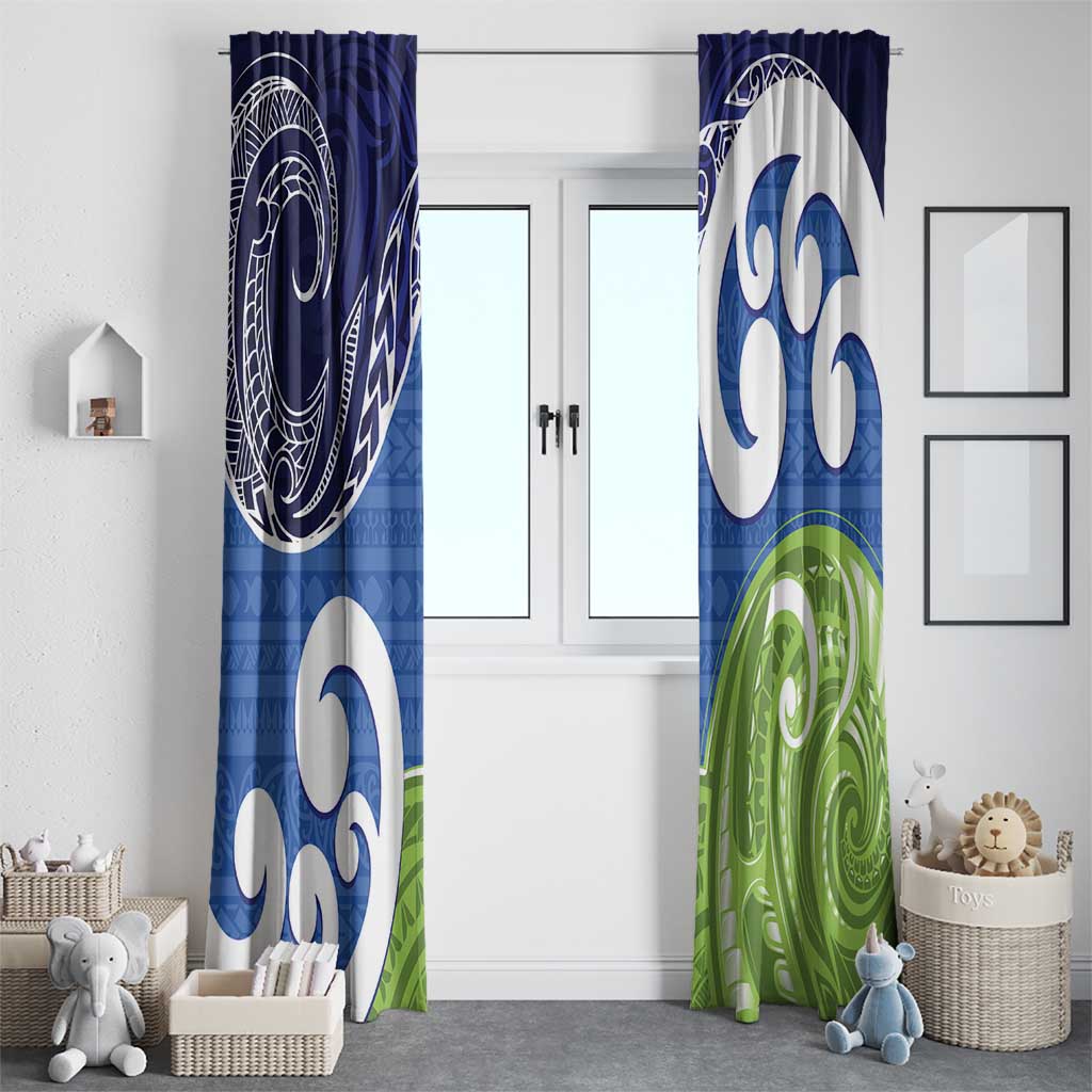 Southland New Zealand Window Curtain Maori Koru Flag Color