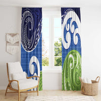 Southland New Zealand Window Curtain Maori Koru Flag Color
