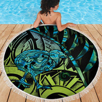 Southland Takehe Pounama Beach Blanket Aotearoa Poutama Paua Shell Fern