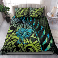Southland Takehe Pounama Bedding Set Aotearoa Poutama Paua Shell Fern