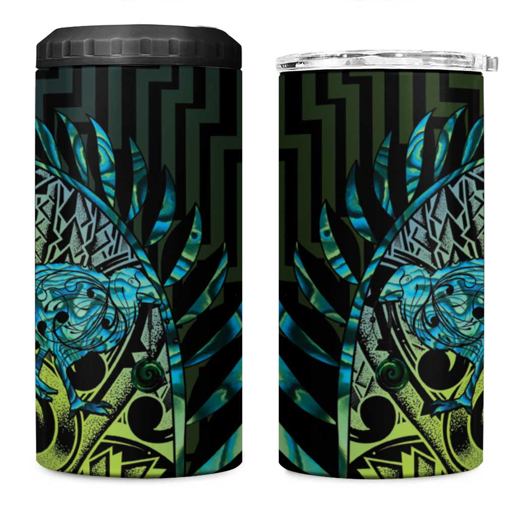 Southland Takehe Pounama 4 in 1 Can Cooler Tumbler Aotearoa Poutama Paua Shell Fern