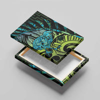 Southland Takehe Pounama Canvas Wall Art Aotearoa Poutama Paua Shell Fern