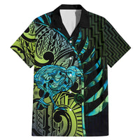 Southland Takehe Pounama Family Matching Mermaid Dress and Hawaiian Shirt Aotearoa Poutama Paua Shell Fern