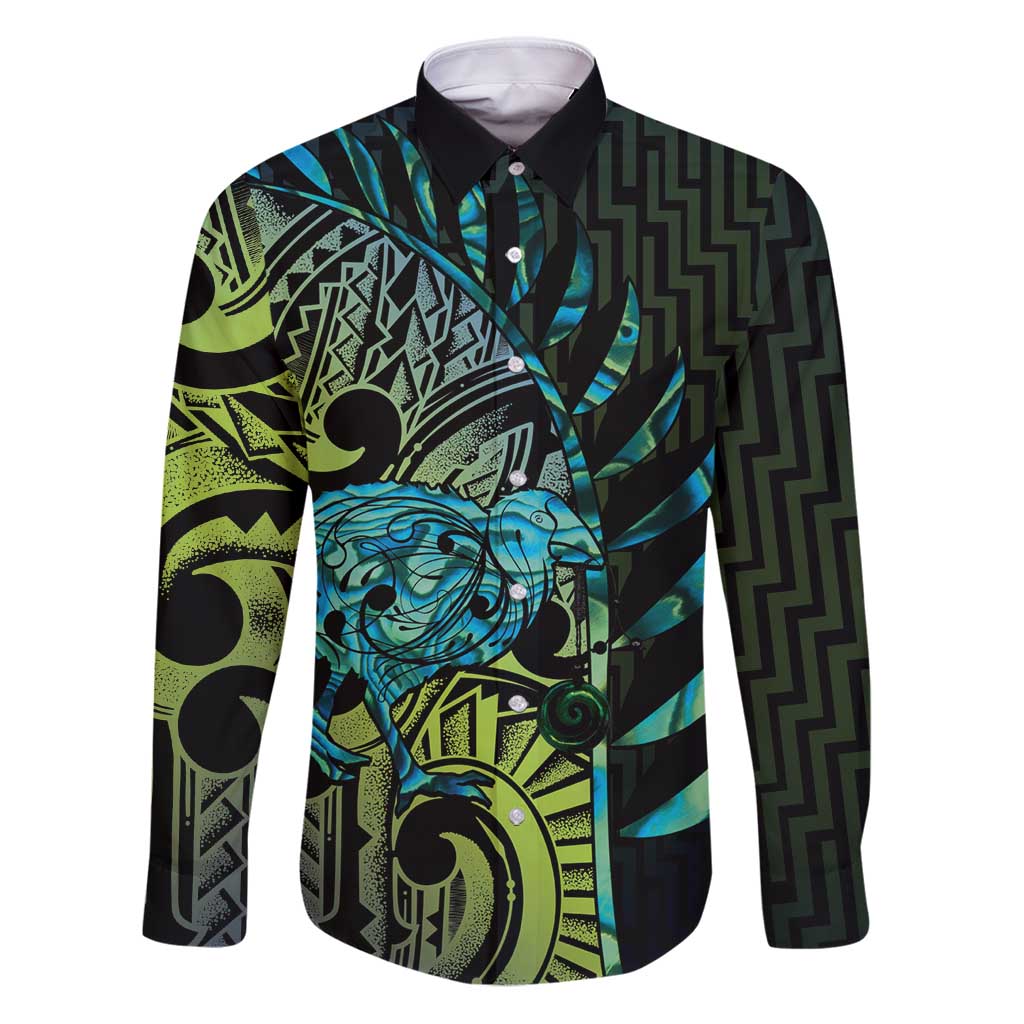 Southland Takehe Pounama Family Matching Puletasi and Hawaiian Shirt Aotearoa Poutama Paua Shell Fern