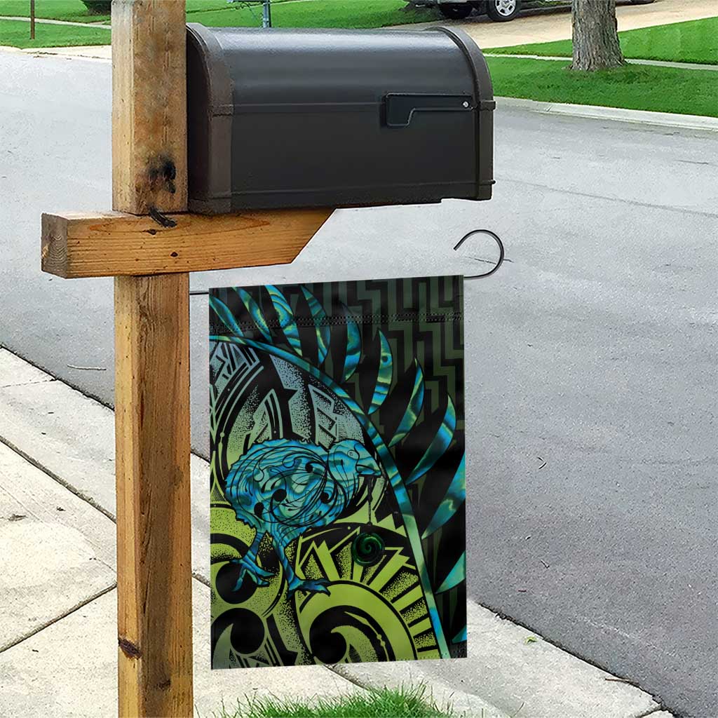 Southland Takehe Pounama Garden Flag Aotearoa Poutama Paua Shell Fern