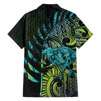 Southland Takehe Pounama Hawaiian Shirt Aotearoa Poutama Paua Shell Fern
