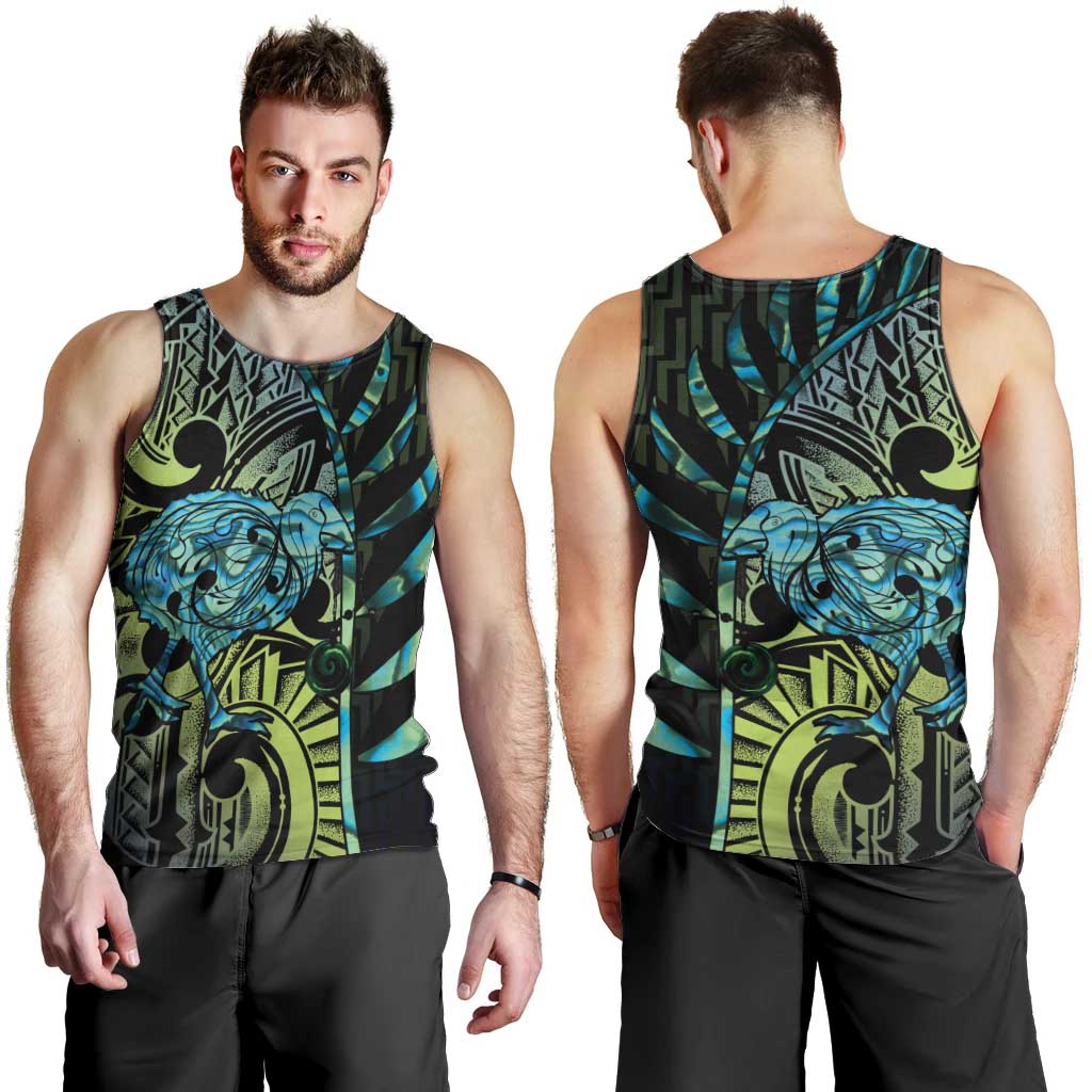 Southland Takehe Pounama Men Tank Top Aotearoa Poutama Paua Shell Fern