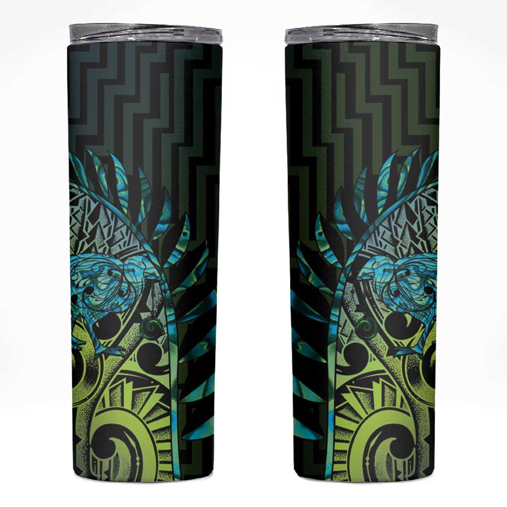 Southland Takehe Pounama Skinny Tumbler Aotearoa Poutama Paua Shell Fern