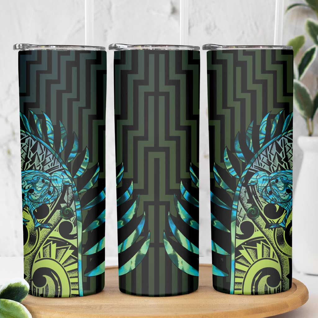 Southland Takehe Pounama Skinny Tumbler Aotearoa Poutama Paua Shell Fern
