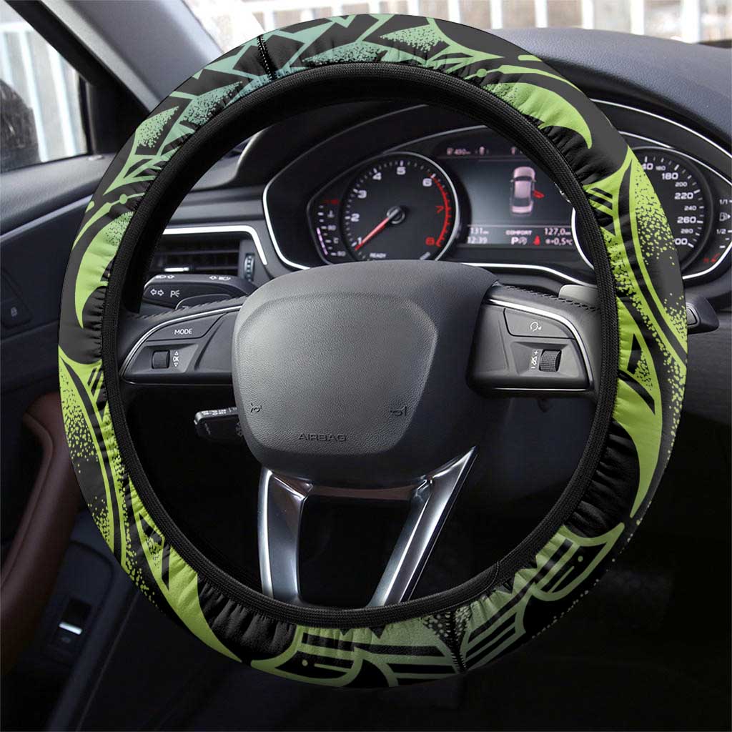 Southland Takehe Pounama Steering Wheel Cover Aotearoa Poutama Paua Shell Fern