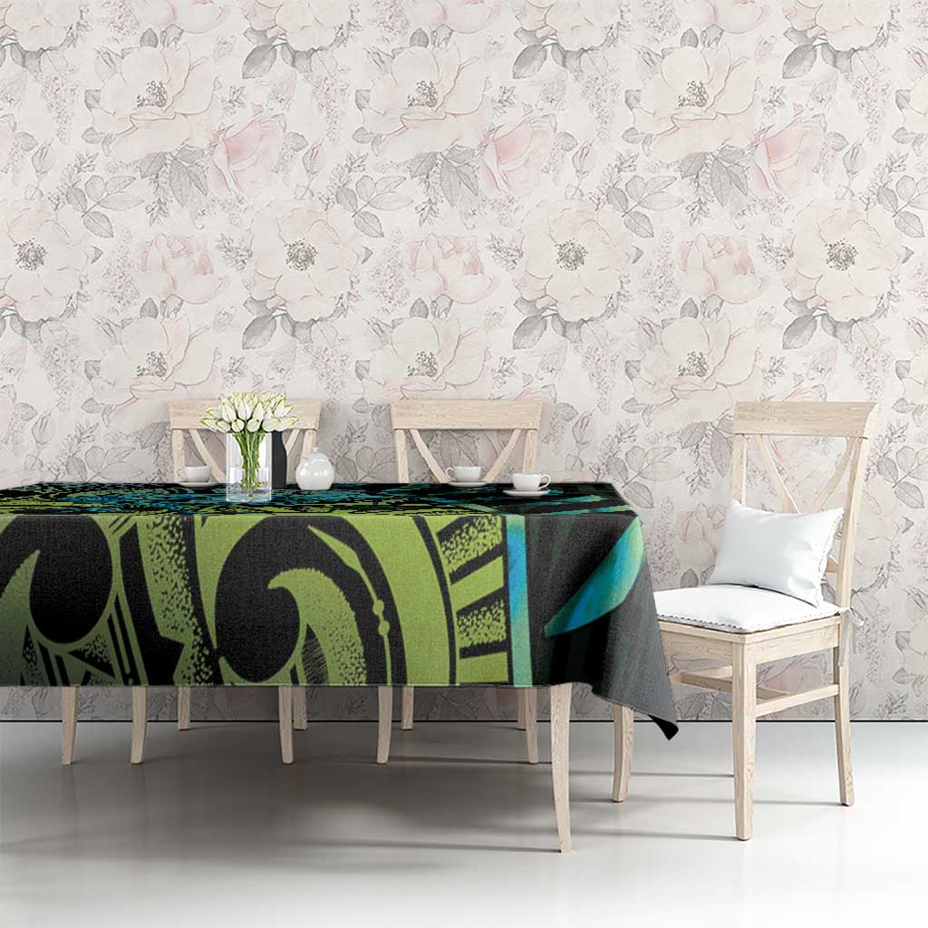 Southland Takehe Pounama Tablecloth Aotearoa Poutama Paua Shell Fern