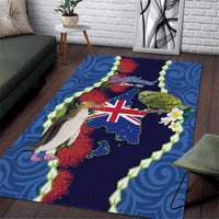 Southland Anniversary Day Area Rug Murihiku 1861 Maori Bird Mix Pohutukawa