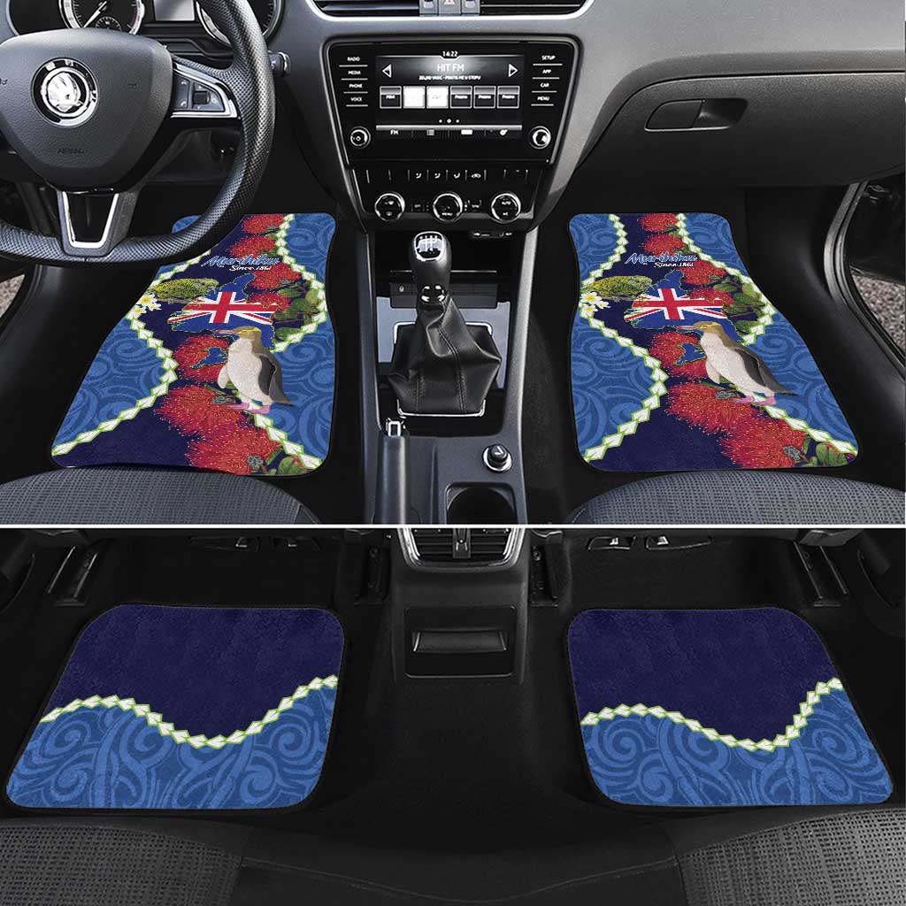 Southland Anniversary Day Car Mats Murihiku 1861 Maori Bird Mix Pohutukawa