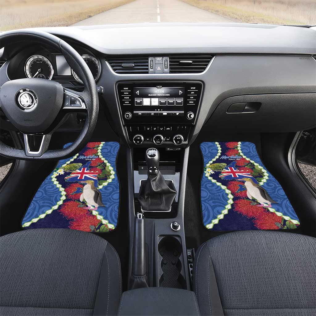 Southland Anniversary Day Car Mats Murihiku 1861 Maori Bird Mix Pohutukawa