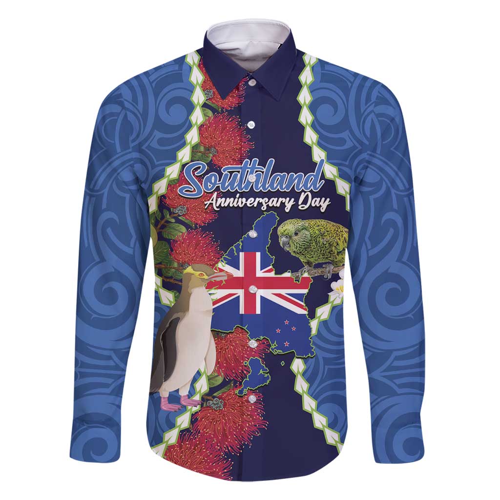 Southland Anniversary Day Family Matching Tank Maxi Dress and Hawaiian Shirt Murihiku 1861 Maori Bird Mix Pohutukawa