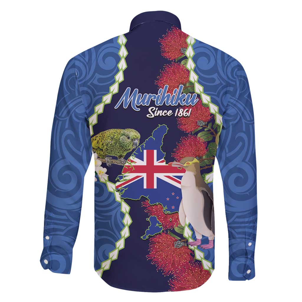 Southland Anniversary Day Family Matching Tank Maxi Dress and Hawaiian Shirt Murihiku 1861 Maori Bird Mix Pohutukawa