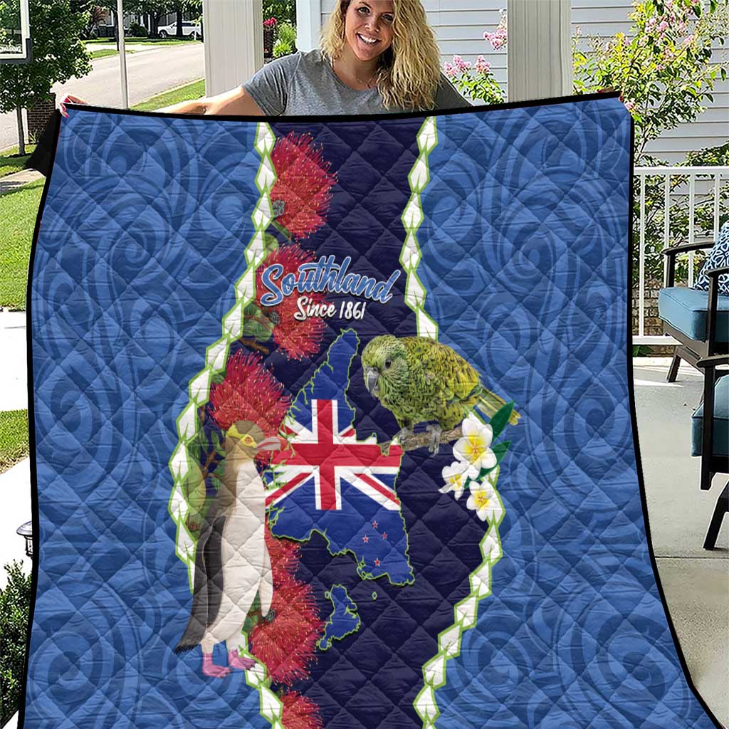 Southland Anniversary Day Quilt Murihiku 1861 Maori Bird Mix Pohutukawa