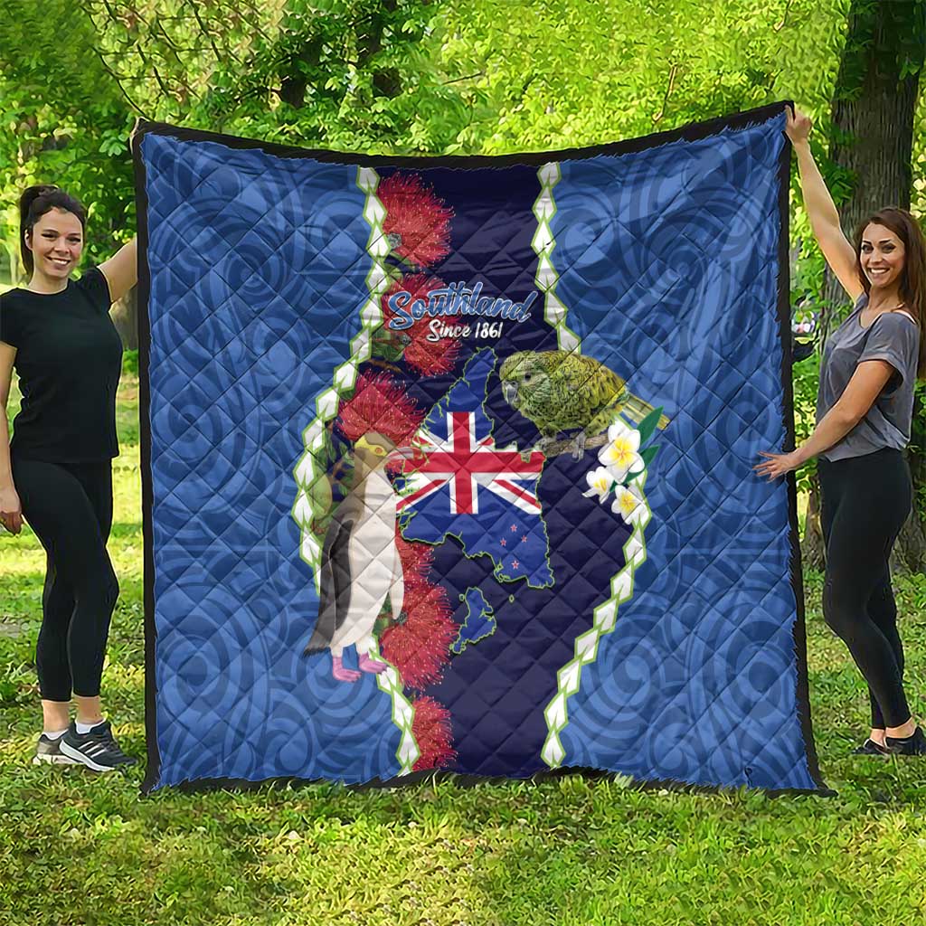 Southland Anniversary Day Quilt Murihiku 1861 Maori Bird Mix Pohutukawa