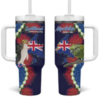 Southland Anniversary Day Tumbler With Handle Murihiku 1861 Maori Bird Mix Pohutukawa
