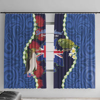 Southland Anniversary Day Window Curtain Murihiku 1861 Maori Bird Mix Pohutukawa