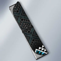 Paua Shell Taniko Pattern Aotearoa Auto Sun Shade Niho Taniwha Mix Poutama - Polynesian Pride