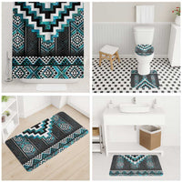 Paua Shell Taniko Pattern Aotearoa Bathroom Set Niho Taniwha Mix Poutama - Polynesian Pride